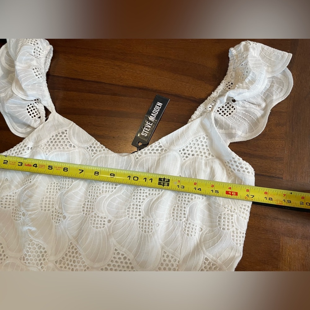 Steve Madden White Eyelet Mini Dress - Picture 14 of 15